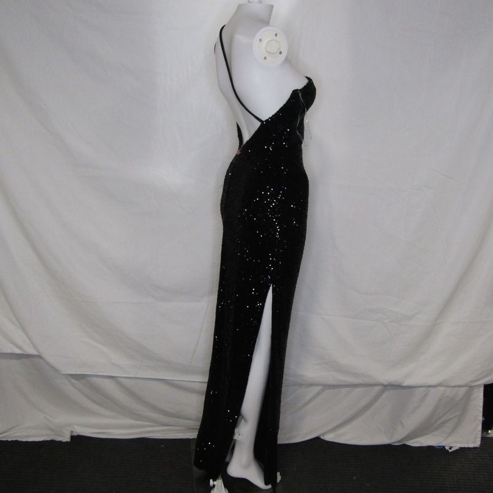 Nookie Womens Dress Black Size Medium Liberty Sequin Gown - Picture 6 of 7